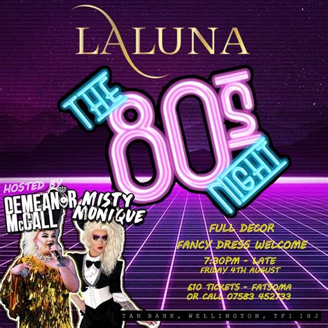 LaLuna 80s Night Opening at 17 Tan Bank Parking, Telford on 4th Aug