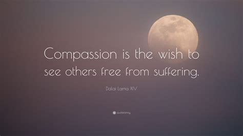 Dalai Lama XIV Quote: “Compassion is the wish to see others free from suffering.”