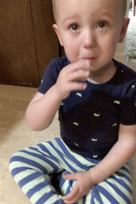 video crying toddler learns   soothe  moms genius tantrum