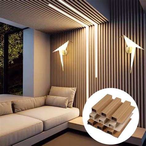 pvc interior fluted wall panels designs  decoration wpc wall panel