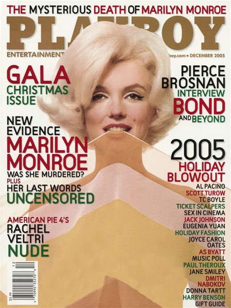 PLAYBOY DECEMBER 2005 Marilyn Monroe Christine Smith Pierce Brosnan Al