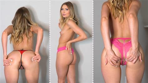 tiny blonde vous montre sa nouvelle culotte essayez le transport