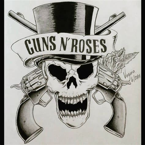 guns  roses sketch  paintingvalleycom explore collection