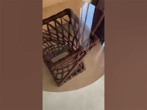 Журнальный столик из ротанга на металлическом каркасе - YouTube