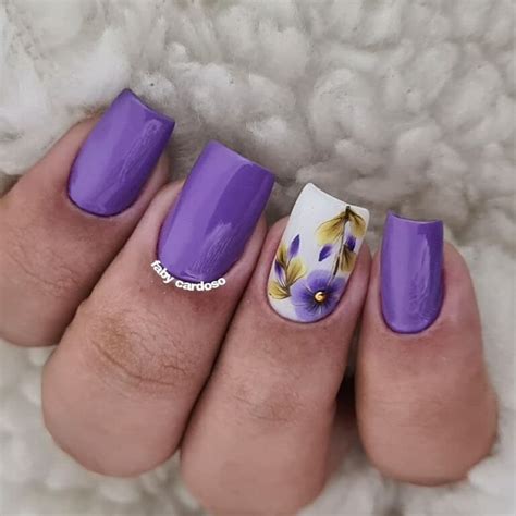 Unhas Decoradas Cor Lilas - Unhas mais lindas decoradas com a cor Lilás, lindas e charmosas - UNHAS ...