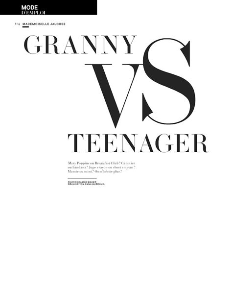 granny vs teenager: photographed by damon baker for jalouse march 2012