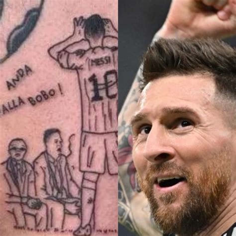 Fanáticos de Lionesl Messi tatuaron su piel con "q' mirá bobo" y "anda