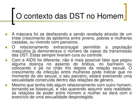 Como Saber Se Tenho Dst Homem - PPT - O Homem e as DST/Aids PowerPoint Presentation, free download - ID ...