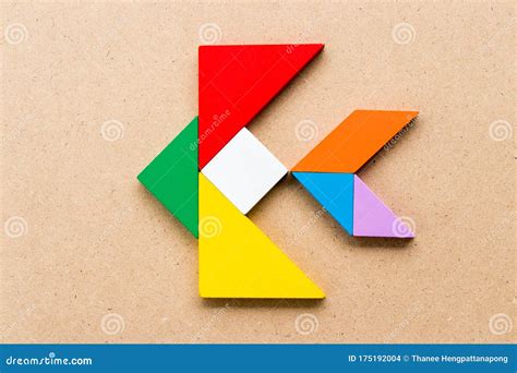 Color Tangram In Fish Shape On Wood Background Royalty-Free Stock Photo ...