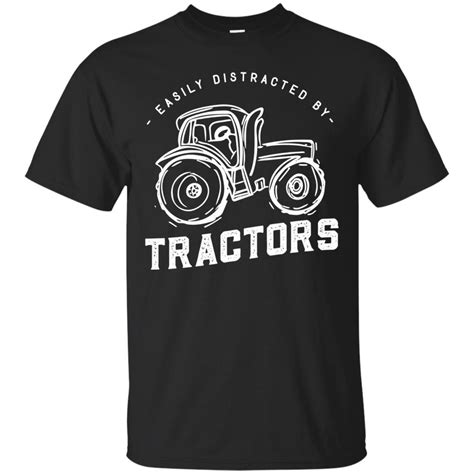 Funny Tractor Shirt - Easily Distracted By Tractors T-shirt - Amyna