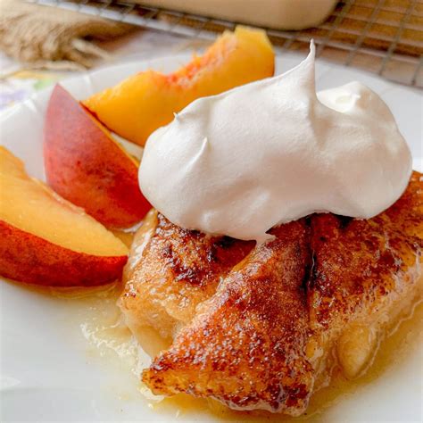 Easy Peach Crescent Roll Dumpling Recipe » Not Entirely Average