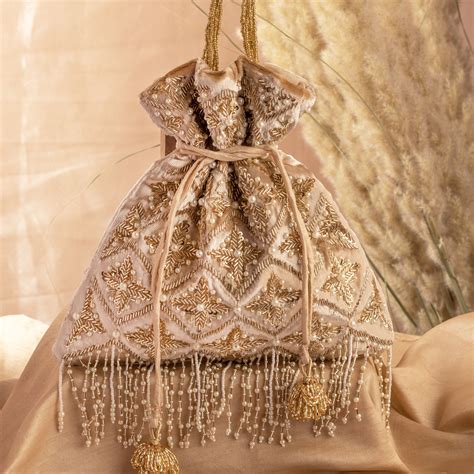 Buy Beautiful Wedding Purse for Woman, Glass Bead Pearl Embroidered