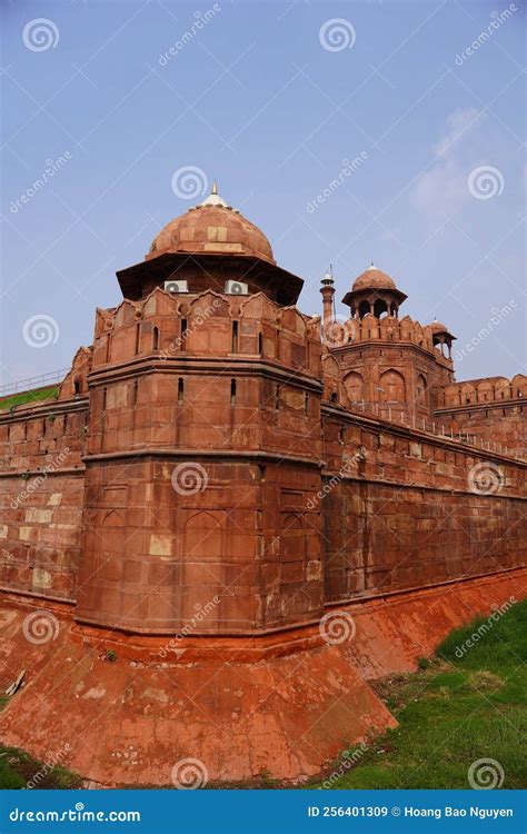 Architecture of Red Fort in New Delhi, India Stock Image - Image of ...