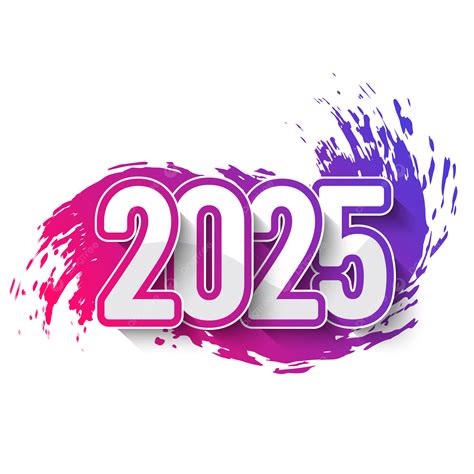 Gradient Brush 2025 Vector, Gradient, 2025, Year PNG and Vector with