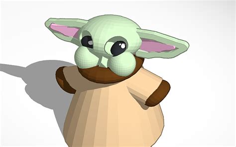 3D design Baby Yoda - Tinkercad