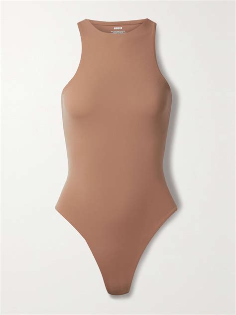 skims fits  high neck bodysuit sienna net  porter