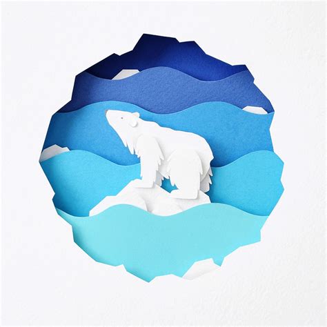 Polar Bear | Paper art on Behance