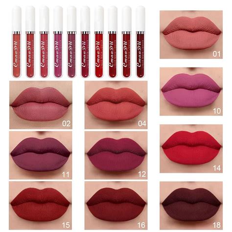 pcs liquid matte lipstick set  dark skin women long lasting