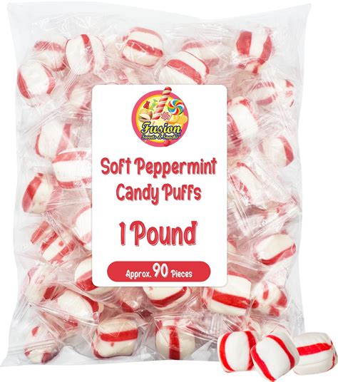 Amazon.com : Soft Peppermint Puff Candy - 1 Pound Bag - Individually