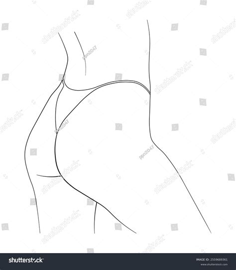 Butt Woman Figure Swimsuit Bikini Stock Vector (Royalty Free