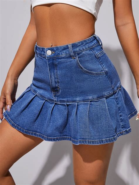 Jean Skirt With Pockets at Rocio Wilds blog