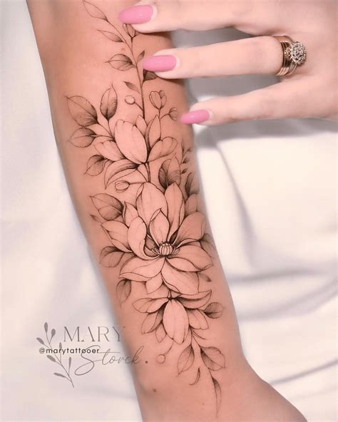 magnolia flower tattoo 8