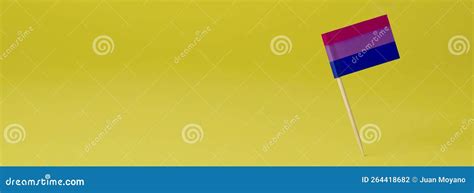 bisexual pride flag   web banner format stock photo image