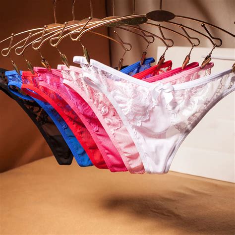 Womens Sexy Panties See-through Lace Ladies Underwear Breathable Thongs