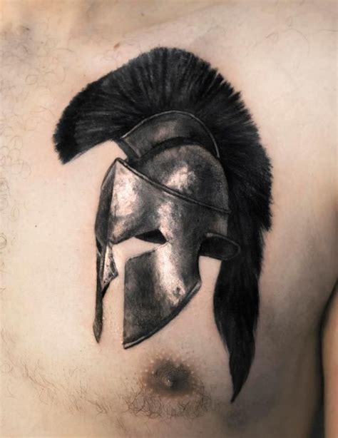 Spartan Warrior Helmet Tattoo