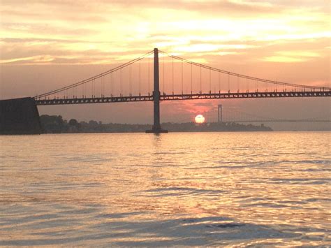 Sunset over Throggs Neck Bridge