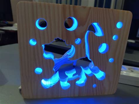 Заказать Ночник светодиодный LED деревянный #14/2 Весёлый львёнок (RGB ...