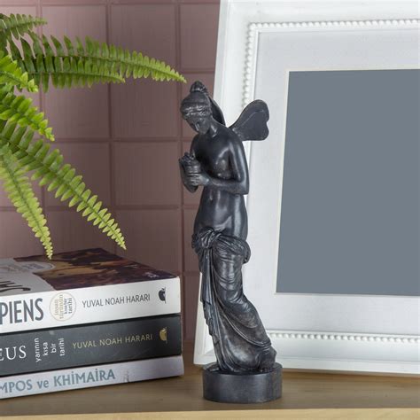 The Greek Goddess of Soul Psyche Statue With Angel Wings, Roman