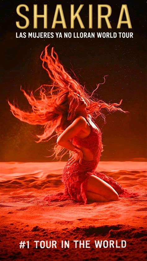 Poster de Shakira "Las mujeres ya no lloran World tour" en 2025