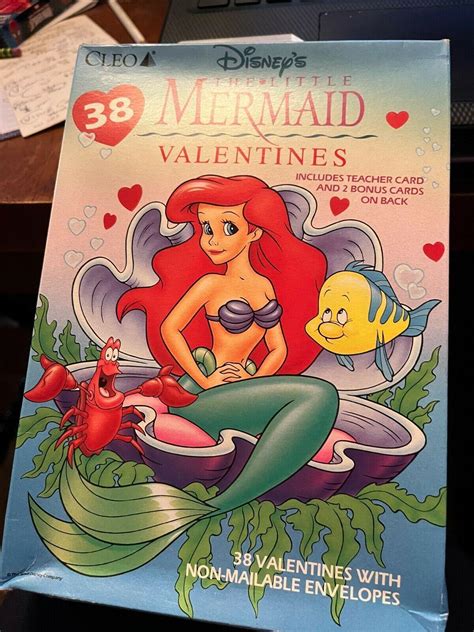 Disney's The Little Mermaid Vintage Cleo Valentines Day Cards / New in