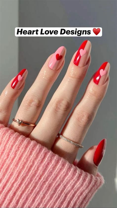 Heart Love Designs ♥️ #nail #nails #love #heart | Heart nails ...