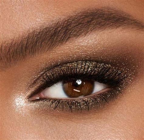 glitter eyeshadow brown eyes silver brown eyeshadow gold sparkle