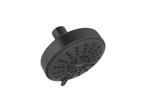 posh solus mk wall shower rose  function matte black  star  reece