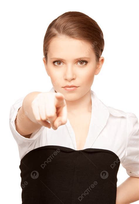 businesswoman pointing  finger choice human gesture lady png