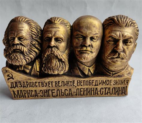 Soviet Russian Liders Lenin Stalin Marx Engels Bust Sculpture Statue H ...