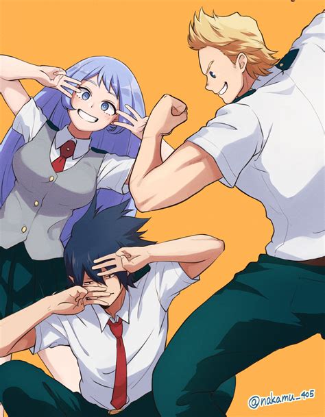 hado nejire, togata mirio, and amajiki tamaki (boku no hero academia