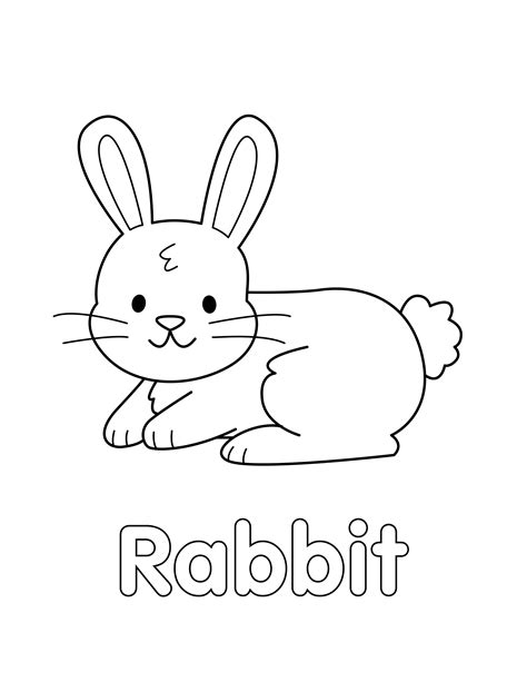Whimsical Bunny Coloring Page for Kids