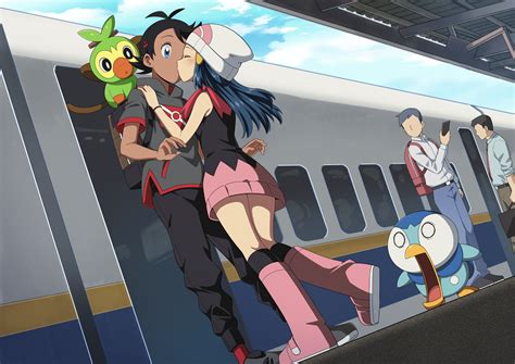pokemon ash  dawn kiss