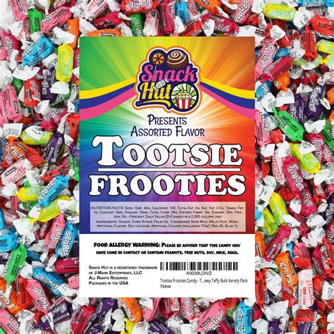 Tootsie Frooties Candy - Assorted Fruit Flavored Chewy Taffy - 2lb Bulk