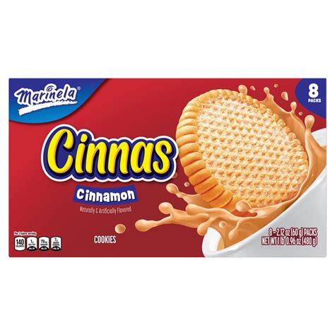 Marinela Cinnas Cinnamon Cookies, 2.12 oz, 8 count - Price Rite
