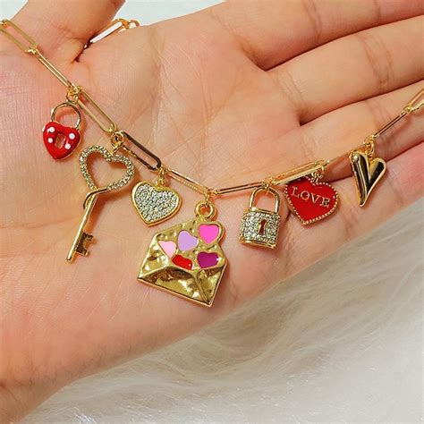 charms  necklaces etsy