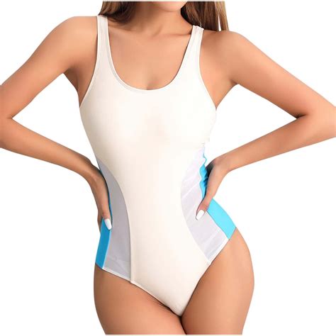 Virmaxy Women's Solid Color One-piece Tankini Swimsuit Without Steel