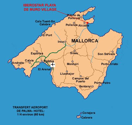 Playa De Muro Majorca Map