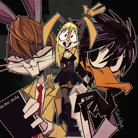 l, yagami light, amane misa, lola bunny, bugs bunny, and 1 more (death