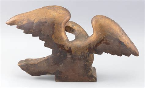 Lot - CARVED WOODEN SPREAD-WING EAGLE 20th Century Height 10". Width 18".