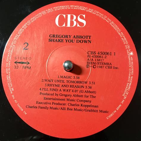 1986 Gregory Abbott Shake You Down , Vinyl, LP, Album - Etsy